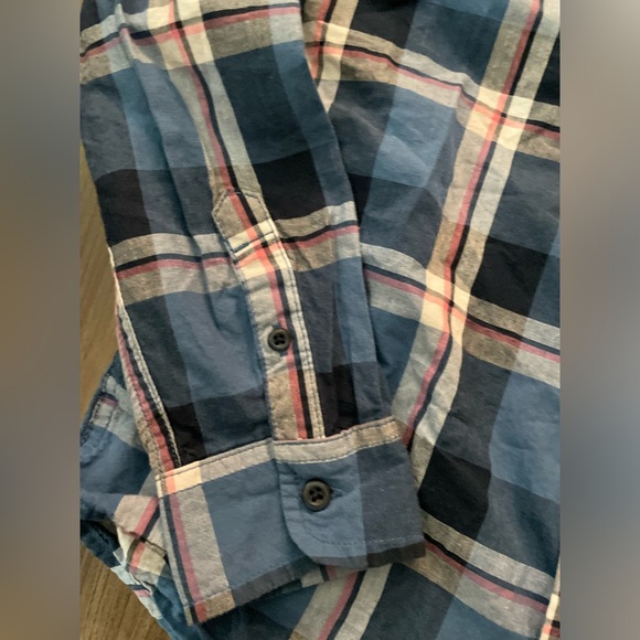 The Children's Place Blue and Pink Plaid Button Down Shirt size L 10/12 - Picture 6 of 8